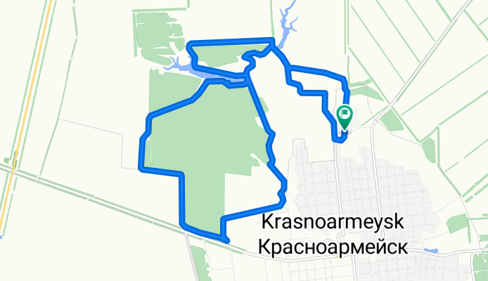 От улица Совхозный Посепок 25, Красноармейск до улица Совхозный Посепок 25, Красноармейск