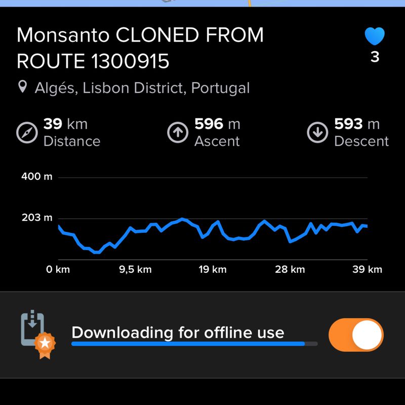 Trilhos Monsanto - 37Km - Elevação