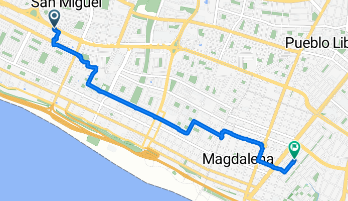 De Avenida la Marina 3043, San Miguel a Jirón Daniel Carrión 495, Lima