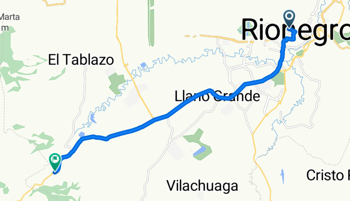 De Calle 50 #55-36, Rionegro a Don Diego-Llanogrande, El Chacho