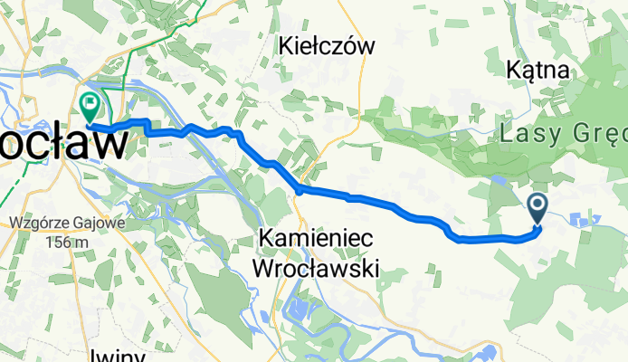 Wrocławska 97A, Czernica do Henryka Sienkiewicza 114a, Wrocław