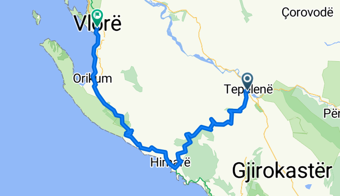 Rruga Shullaz, Tepelenë to Unnamed Road, Vlorë