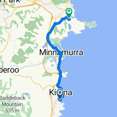 Route to 1–37 Bow Lane, Shell Cove
