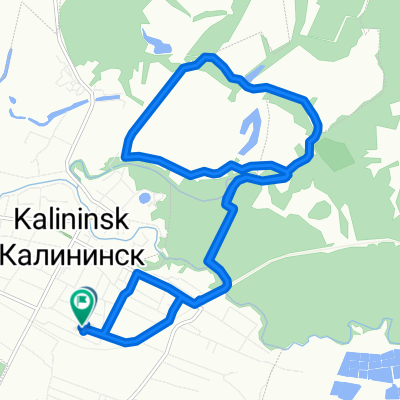 От Пролетарская улица 16, Калининск до Пролетарская улица 45, Калининск