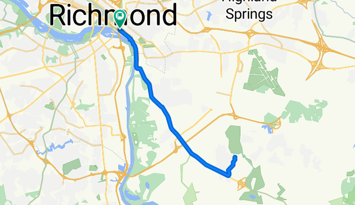 1709 E Cary St, Richmond to 1717 E Cary St, Richmond