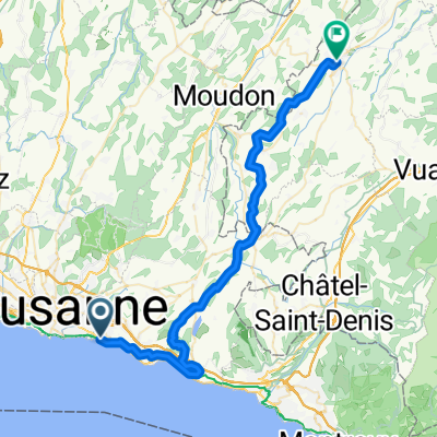 Route de Lavaux 36, Lutry nach Route de la Gare 2, Romont