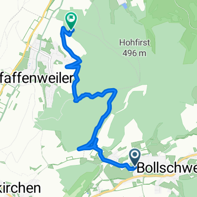 General-von-Holzing-Straße 56, Bollschweil nach Unterer Dürrenbergweg, Pfaffenweiler