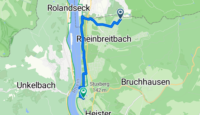 Simrockstraße 55, Rheinbreitbach nach Am Hohen Weg 22, Unkel