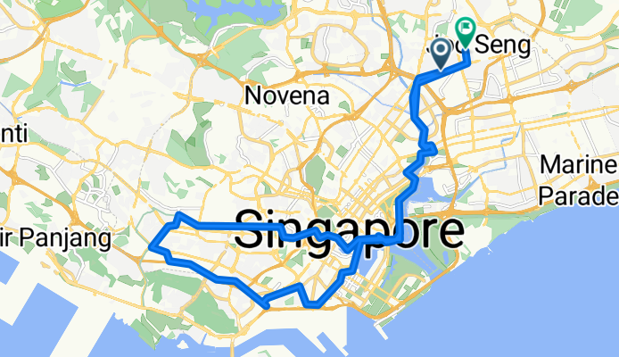 Kallang to Old Tanjong Pagar via City Bound Rail Corridor loop