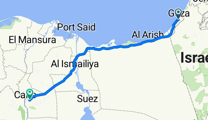 Iz eddin al Qassam Street, Gaza to Commonwealth Street, Nasr City