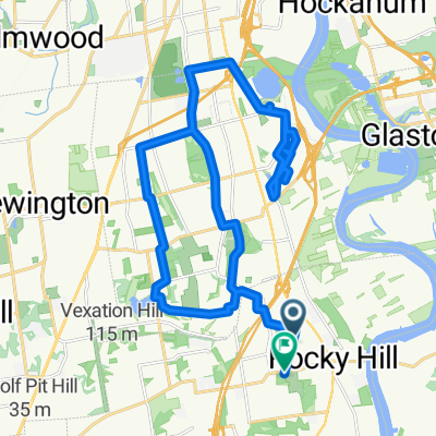 120 Bailey Rd, Rocky Hill to 376 Elm St, Rocky Hill