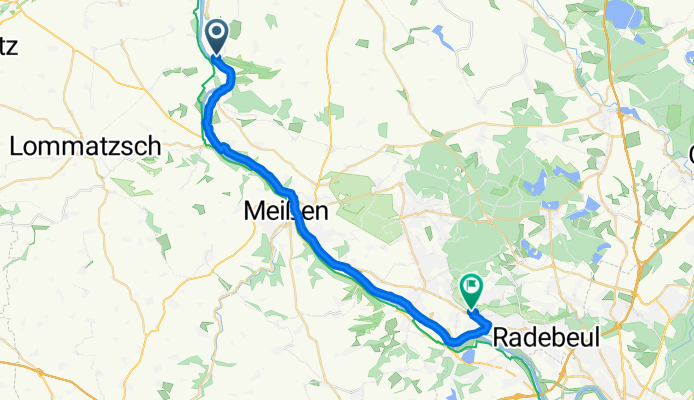 Diesbar-Seußlitz Schloss/Fähre, Nünchritz nach Wackerbarthstraße 1, Radebeul