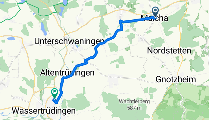 Maicha 14, Gunzenhausen nach Nürnberger Straße 26, Wassertrüdingen