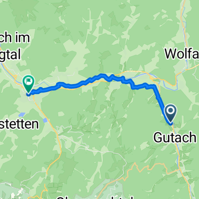 Hauptstraße 103, Gutach (Schwarzwaldbahn) nach Hofstetter Straße 1, Haslach im Kinzigtal