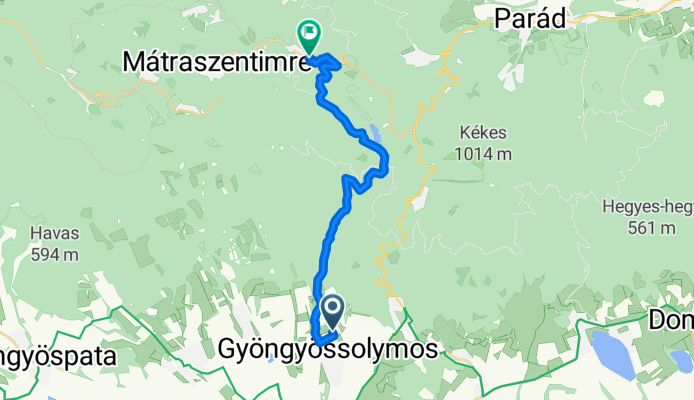 Galyatető erdőben fel