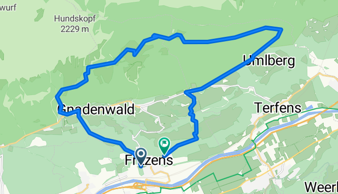 Bärenbachweg 22–26, Fritzens nach Thierburgweg 32–36, Fritzens