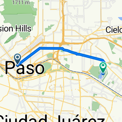 222 Texas Ave, El Paso to 5990–5998 N R E Thomason Loop, El Paso