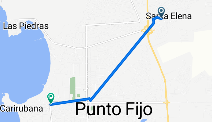Ruta a Calle Paez, Punto Fijo