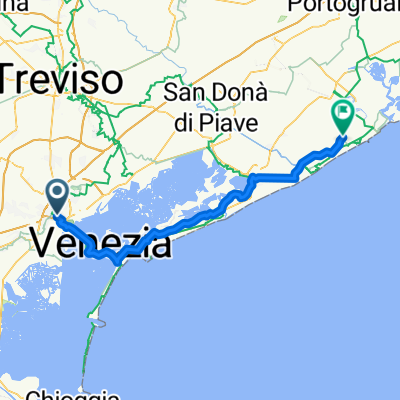 1° tappa da Mestre a Caorle via Lido di Venezia