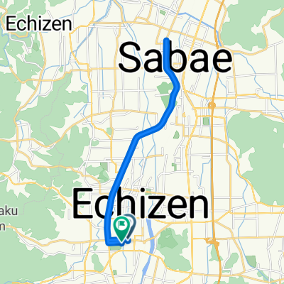 De 3-16, Motomachi, Echizen a 1-27, Takase 2-Chōme, Echizen