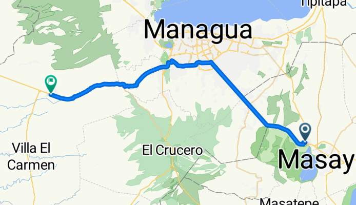 De Nindirí a Carretera Vieja a León Km29, Los Cedros