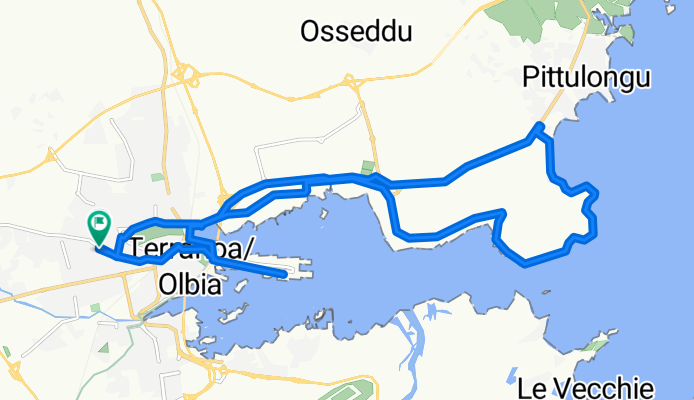 Da Via Barcellona 90, Olbia a Via Vincenzo Bellini 2, Olbia