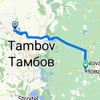 маршрут с улица Рылеева, 100Б, Тамбов