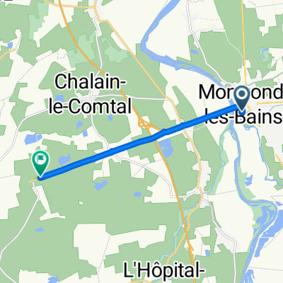 De 145 Rue de l'Église, Montrond-les-Bains à D496, Grézieux-le-Fromental