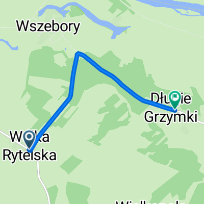 Wólka Rytelska do Długie Grzymki