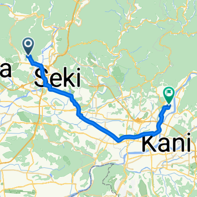 極楽寺, 美濃市 to 中川辺515-12, 川辺町, 加茂郡