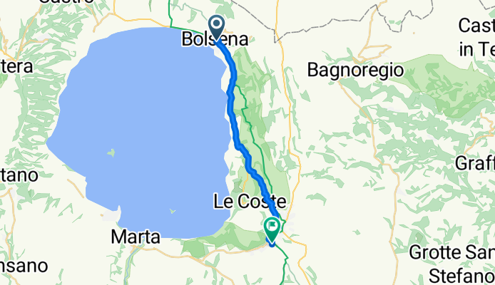 Viale Nicola Colesanti 4, Bolsena nach Via Fiordini 115A, Montefiascone