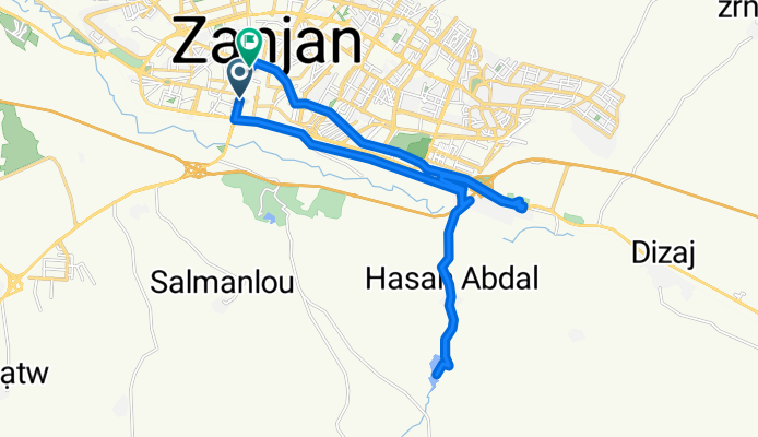 خيابان فردوسي, Zanjan to اکبریه, Zanjan