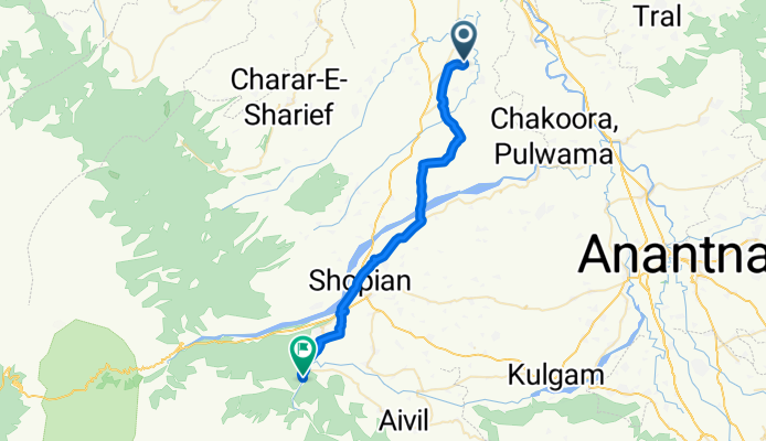 Lajoora Pulwama Road, Patahan Pahloo to Sedew - Aharbal Road