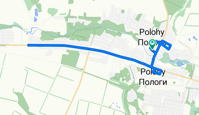 От Свободная улица, Пологи до Свободная улица, Пологи