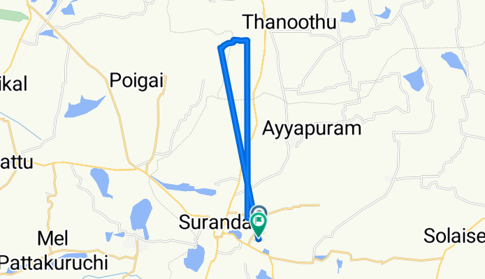 India, Keelasurandai to Unnamed Road, Keelasurandai