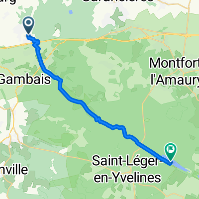 Itinéraire à partir de 9 Chemin de l'Aunay, Bazainville