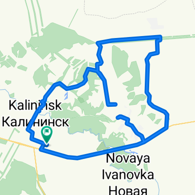От 3-я Южная линия 24, Калининск до 3-я Южная линия 23, Калининск
