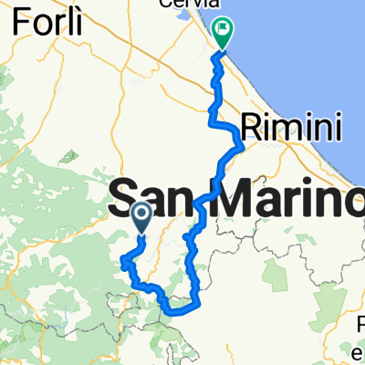 Perticara - StAgata -Pennabilli - Cantoniera - Carpegna - Villagrande - San Leo -Ponte Verucchio - Santarcangelo