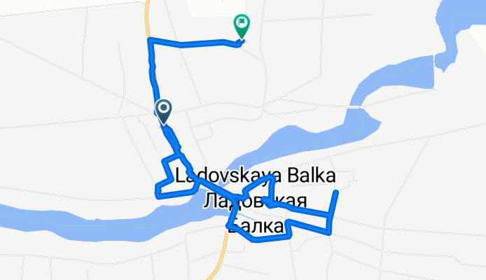 От Молодёжная улица, Ладовская Балка до Unnamed Road, Ладовская Балка