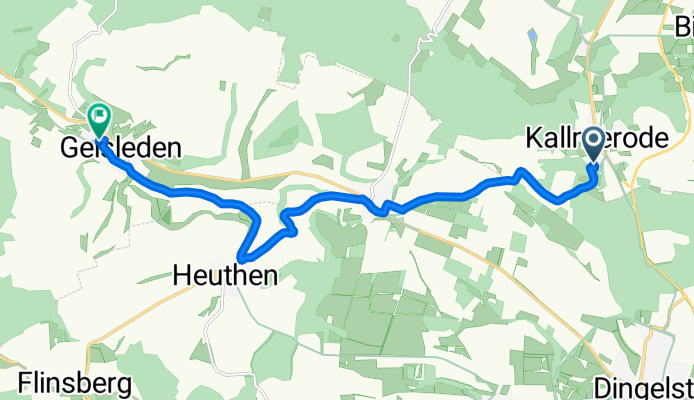 Kefferhäuser Weg 30, Kallmerode nach Freigasse 39, Geisleden