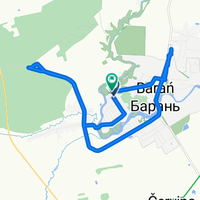 От Koshevogo Olega 19, Барань до Koshevogo Olega 29, Барань