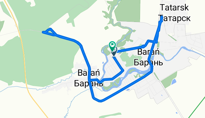 От Koshevogo Olega 19, Барань до Koshevogo Olega 29, Барань