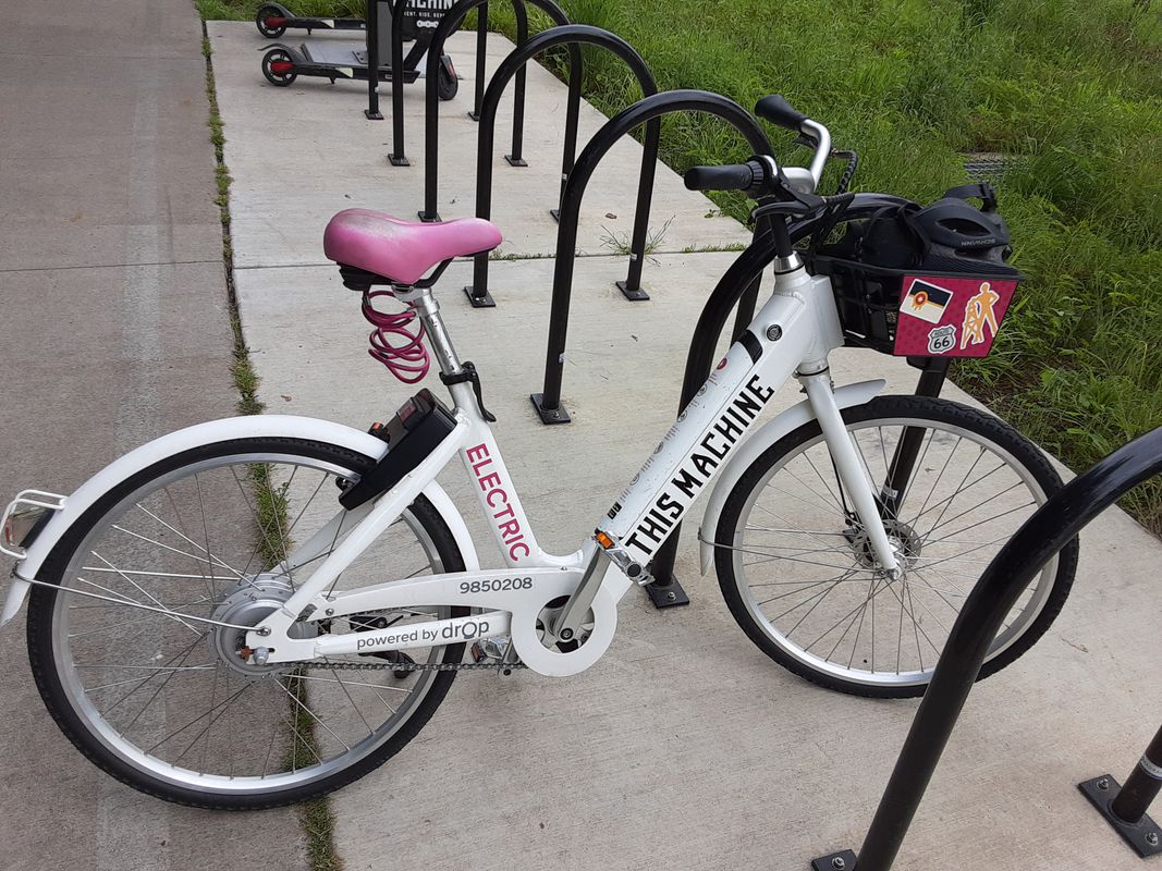 Rode on the Gathering Place in Tulsa, OK trail. E-BIKE THE MACHINE