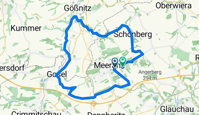 Emilienstraße 3, Meerane nach Hermann-Löns-Weg 13, Meerane