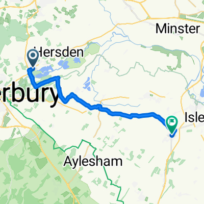 76 Island Road, Canterbury to Vine Cottage, Sandwich Road, Sandwich