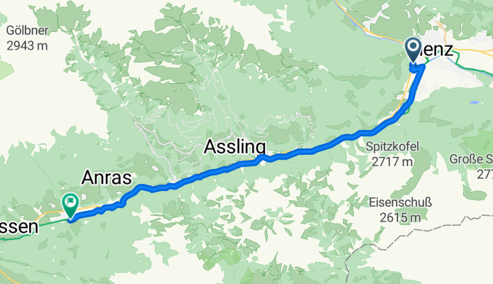 Dolomitenstraße 38, Lienz nach Erlbrücke 22