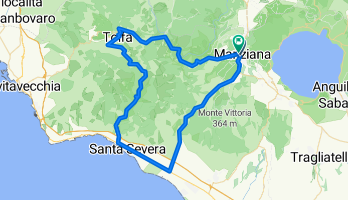 Manziana-Sasso-Santa Severa-Tolfa- Rota- Manziana CLONED FROM ROUTE 771864