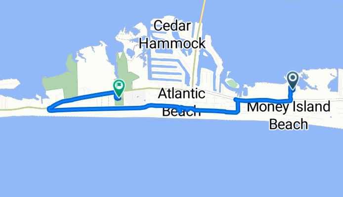 Route to 915 W Fort Macon Rd, Atlantic Beach
