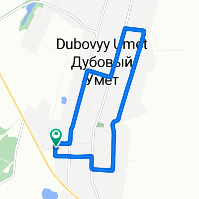 От переулок Клюева, 24–28, Дубовый Умет до переулок Клюева, 24–28, Дубовый Умет