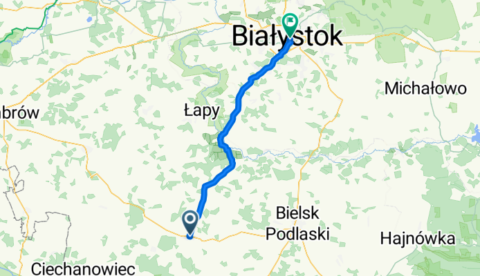 Konrada Pruszyńskiego-Promyka 19, Brańsk do aleja Józefa Piłsudskiego 29, Białystok